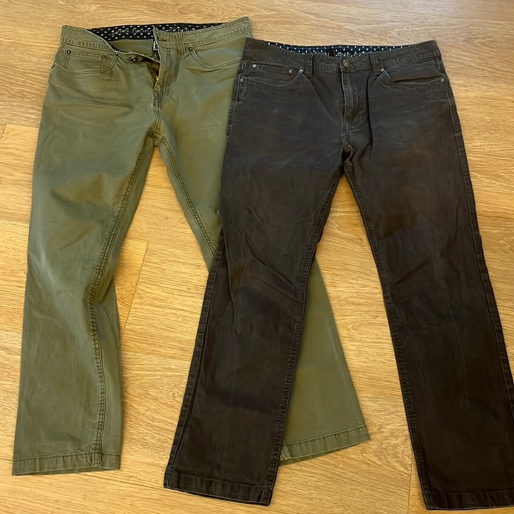 2 mens Prana Bridger slim fits 34x30.